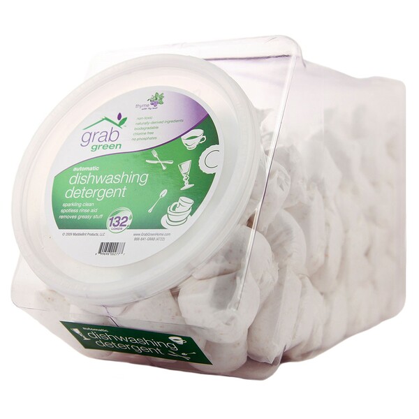 GrabGreen, Automatic Dishwashing Detergent Pods, Thyme with Fig Leaf, 132 Loads (Discontinued Item) 