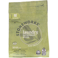 Stoneworks, Порционные пакеты для стирки, Лист оливы, 50 загрузок, 1,65 фунта (750 г) - изображение