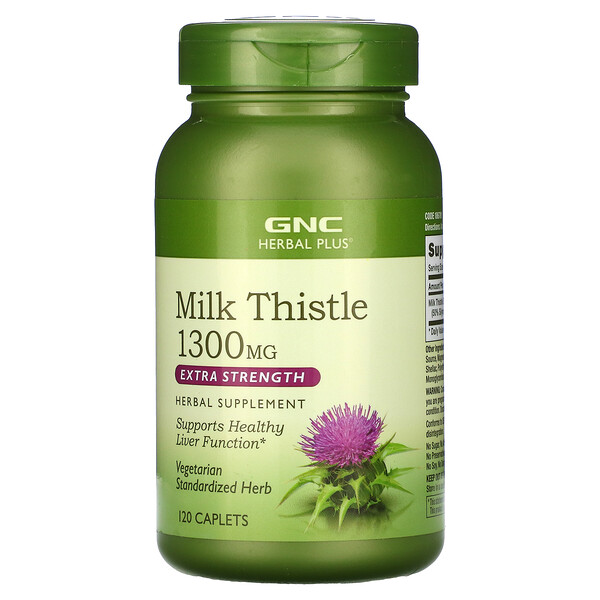 GNC‏, Milk Thistle, Extra Strength, 1,300 mg, 120 Caplets