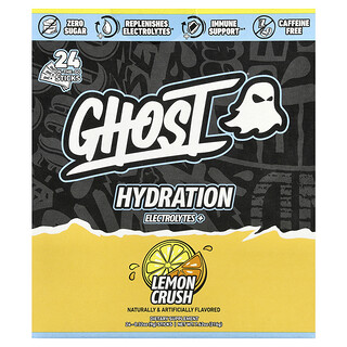 Ghost, Hidratação, Lemon Crush, 24 Sticks, 9 g (0,32 oz) cada