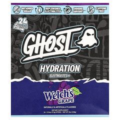 Hydration Electrolytes+, сорт винограду Welch's®, 24 палички для використання по 9,5 г
