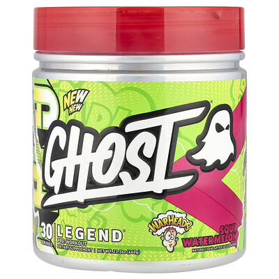 Product Image for Ghost, Legend Pre-Workout, Warheads Sour Watermelon, 23.3 oz (660 g)