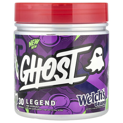 Product Image for Ghost, Legend Pre-Workout, Welch's Grape, 22.2 oz (630 g)