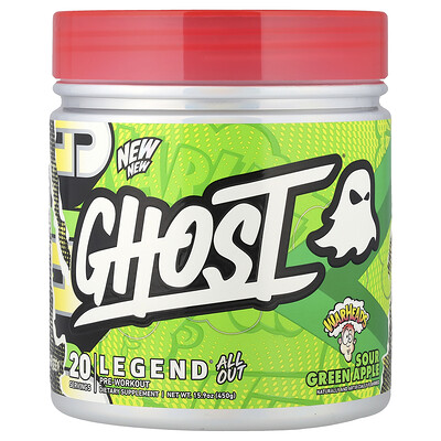 Photos - Vitamins & Minerals OZ Racing Ghost, Legend® All Out Pre-Workout, Warheads® Sour Green Apple, 15.9 oz GHS-52894 (450 g)