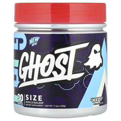 Ghost, Size, Desarrollador de masa muscular, “Natty”, 330 g (11,6 oz)