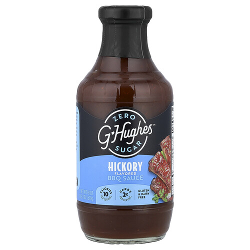 G Hughes, Zero Sugar BBQ Sauce, Hickory, 18 oz (510 g)
