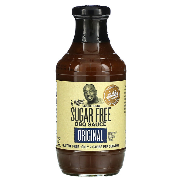 G Hughes‏, Smokehouse Sugar Free, BBQ Sauce, Original, 18 oz (510 g)