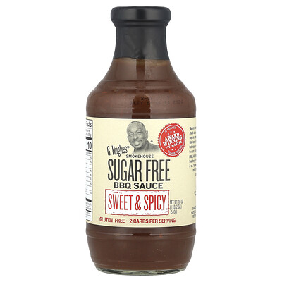 Product Image for G Hughes, Sugar Free BBQ Sauce, Sweet & Spicy, 18 oz (510 g)