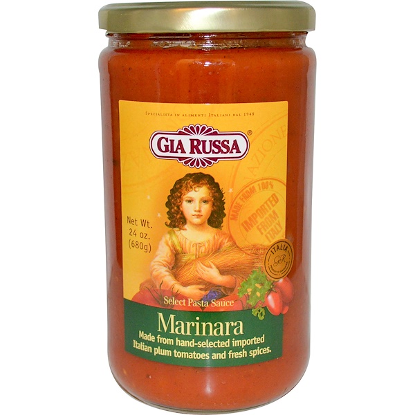 Gia Russa, Select Pasta Sauce, Marinara, 24 oz (680 g) (Discontinued Item) 