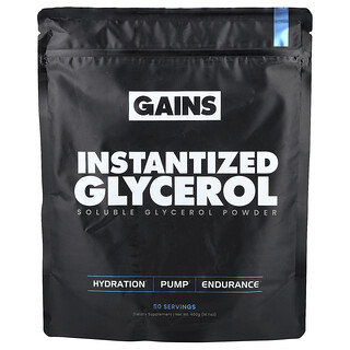 GAINS, Instantized Glycerol, lösliches Glycerolpulver, 400 g (14,11 oz.)
