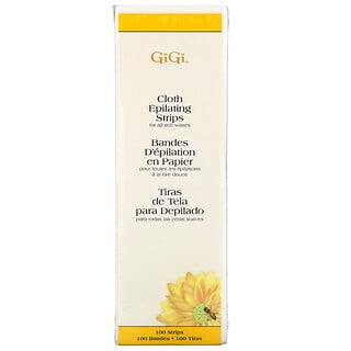 Gigi Spa, Cloth Epilating Strips for Soft Waxes, Large, 100 Strips