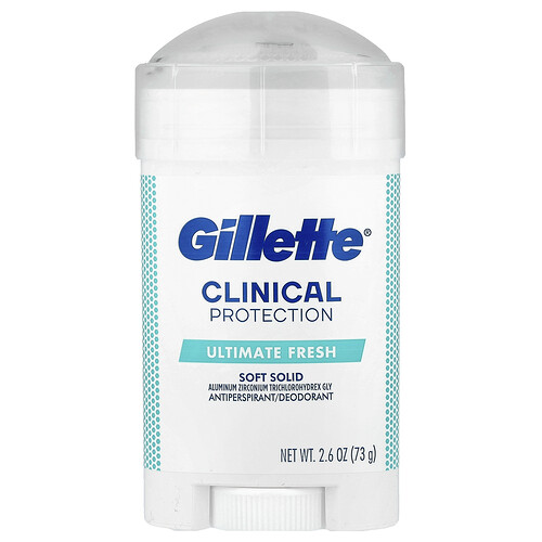 Gillette Soft Solid Deodorant, Ultimate Fresh, 2.6 oz (73 g)