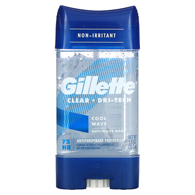 Купить Gillette Clear + Dri-Tech, антиперспирант и дезодорант, Cool Wave, 107 г (3, 8 унции)