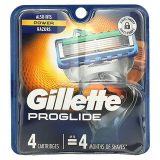 Gillette, Cartuchos para afeitadora Fusion5 Proglide, 4 cartuchos