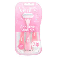 Venus, SkinElixir, Sensitive, 3 Disposable Razors