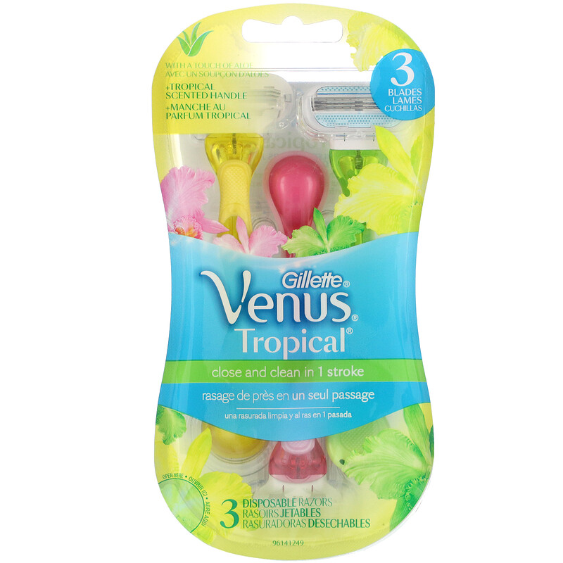 Gillette, Venus, Tropical Disposable Razors, 3 Razors iHerb