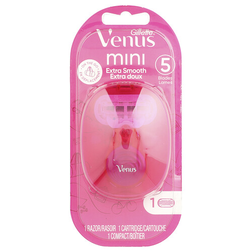 Gillette Venus Mini Razor Extra Smooth 1 Razor 1 Cartridge 1 Compact