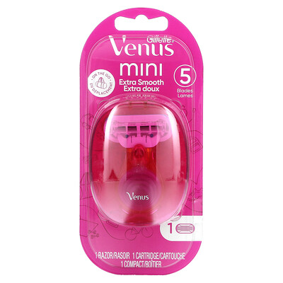 Gillette Venus, Snap with Avec, Extra Smooth, 1 бритва, 1 картридж, 1 компакт