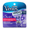 Gillette, Cartuchos para afeitadora Venus, Swirl, 4 cartuchos