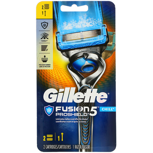 Gillette‏, Fusion5 Proshield, Chill, סכין גילוח 1 ו-2 ראשים מתחלפים