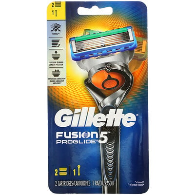 Gillette Бритва Fusion5 Proglide, 1 бритва + 2 кассеты  - купить со скидкой