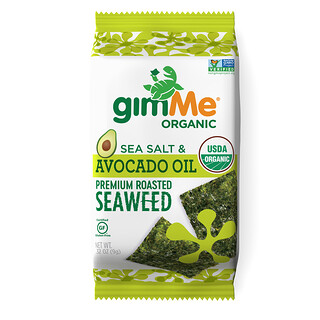 gimMe, プレミアムロースト海藻、海塩＆アボカドオイル、9g（0.32オンス）