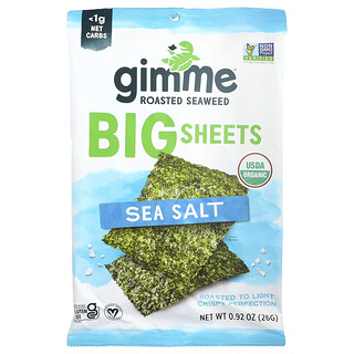 gimMe, Alghe tostate, fogli grandi, sale marino, 26 g