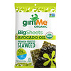 gimMe, Премиальные жареные морские водоросли, большие листы, масло авокадо, 26 г (0,92 унции)