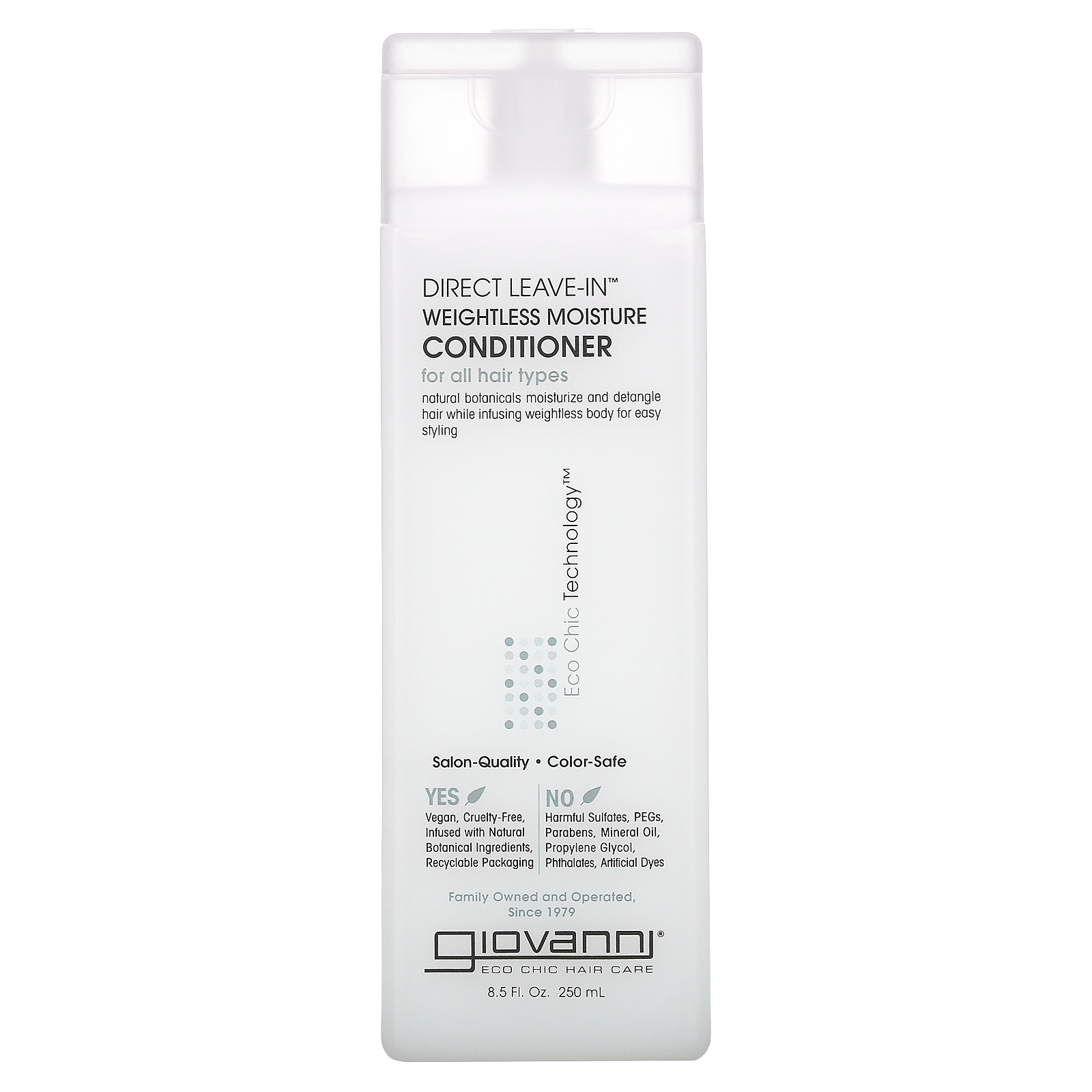 Giovanni, Direct Leave-In Weightless Moisture Conditioner, For All Hair Types, 8.5 fl oz (250 ml) - iHerb