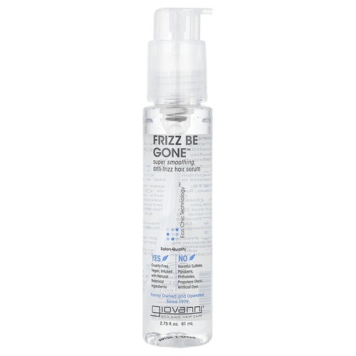 Giovanni, Frizz Be Gone, Sérum capilar antifrizz supersuavizante, 81 ml (2,75 oz. líq.)