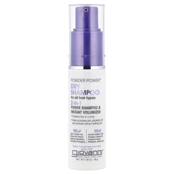 Giovanni Powder Power™ Dry Shampoo, 2-in-1 Power Shampoo & Instant Volumizer, For All Hair Types, 1.35 oz (38 g)