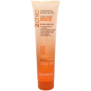 Джиованни, 2chic, Ultra-Volume, Amplifying Styling Gel, Tangerine & Papaya Butter, 5.1 fl oz (150 ml) отзывы