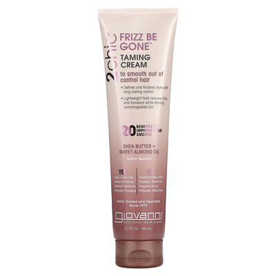 

Giovanni 2chic Frizz Be Gone Taming Cream Shea Butter + Sweet Almond Oil 5.1 fl oz (150 ml)