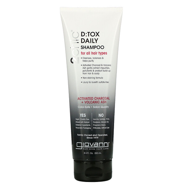 Giovanni, 2chic, Shampooing quotidien D:Tox, 250 ml