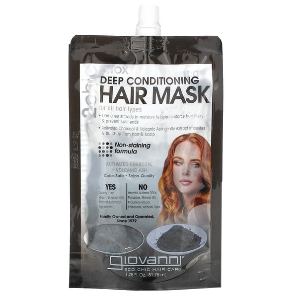 2chic Detox, Deep Conditioning Hair Mask, For All Hair Types, 1 Packet, 1.75 fl oz (51.75 ml)