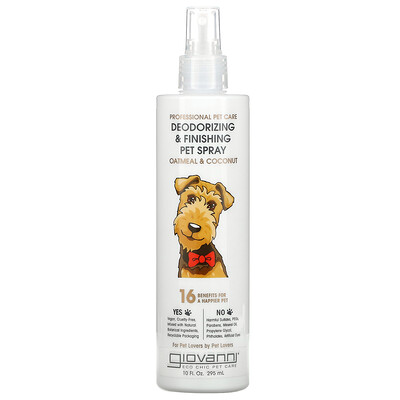 Giovanni, Professional Pet Care, Deodorizing & Finishing Pet Spray, Oatmeal & Coconut, 10 fl oz (295 ml)