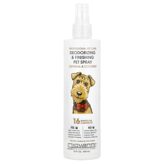 Giovanni, Penjagaan Haiwan Kesayangan Profesional, Penyahbauan & Kemasan Semburan Haiwan, Untuk Anjing, Oat & Kelapa, 10 fl oz (295 ml)