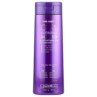 Giovanni, Curl Habit™, șampon pentru definirea buclelor, pentru toate tipurile de bucle și păr texturat, 13,5 fl oz (399 ml)