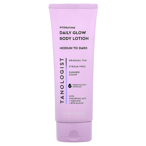 Tanologist, Daily Glow Body Lotion, mittel bis dunkel, Sommer, 250 ml