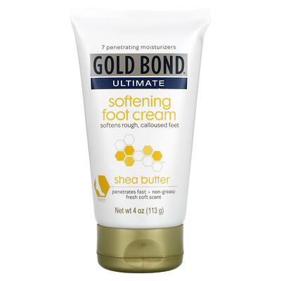 Gold Bond Ultimate, смягчающий крем для ног, масло ши, 113 г (4 унции)