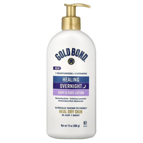 Gold Bond, Healing Overnight, Körper- und Gesichtslotion, 368 g (13 oz.)