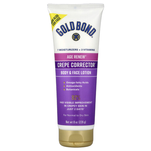Gold Bond Age Renew®, Crepe Corrector™, Body & Face Lotion, For Normal to Dry Skin, 8 oz (226 g)