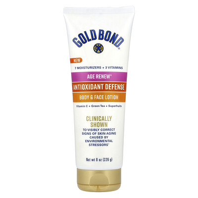 Photos - Other Cosmetics FACE Gold Bond, Age Renew®, Antioxidant Defense, Body &  Lotion, 8 oz  GLD-04372 (226 g)