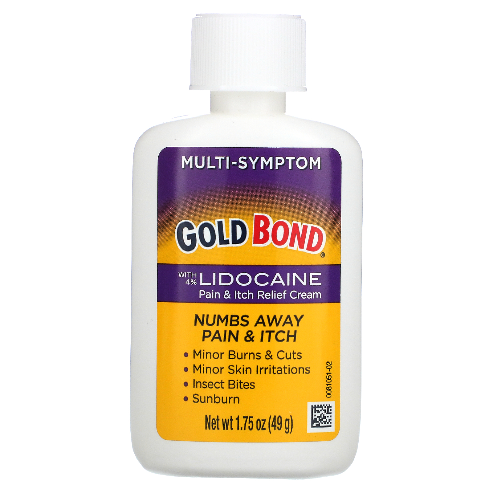 Gold Bond, Medicated, Pain & Itch Relief Cream, With 4 Lidocaine