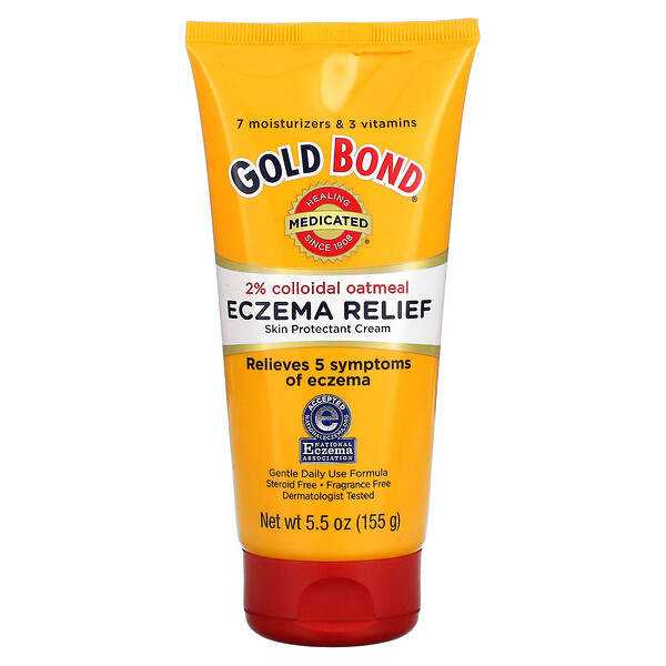 Gold Bond, Medicated, Eczema Relief Skin Protectant Cream, 2 Colloidal