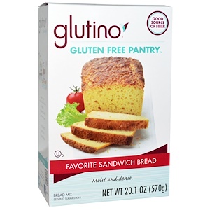 Gluten-Free Pantry, Глутино, смесь для выпечки хлеба Мой любимый бутерброд, 20,1 унции (570 гр)