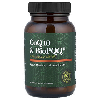 Global Healing, CoQ10 y BioPQQ con shilajit del Himalaya, 60 cápsulas