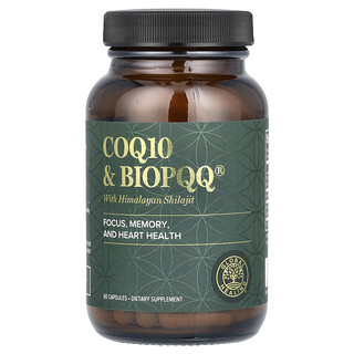 Global Healing, CoQ10 y BioPQQ con shilajit del Himalaya, 60 cápsulas