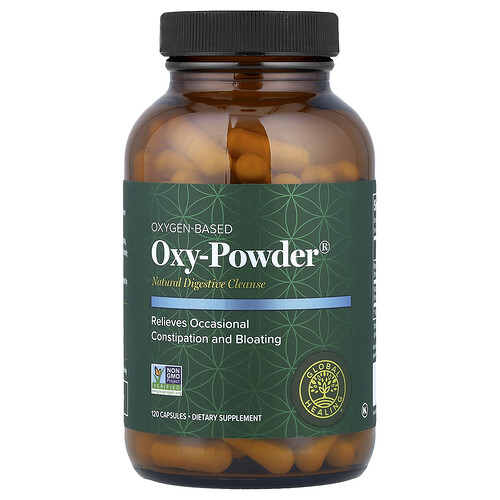 Global Healing, Oxy-Powder, Suplemento a base de oxígeno, 120 cápsulas