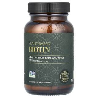 Global Healing, Biotina de origen vegetal, 2500 mcg, 60 cápsulas